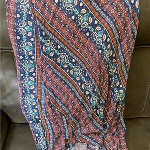 Boho Floral Patterned Wrap Skirt/Swim Cover-Up